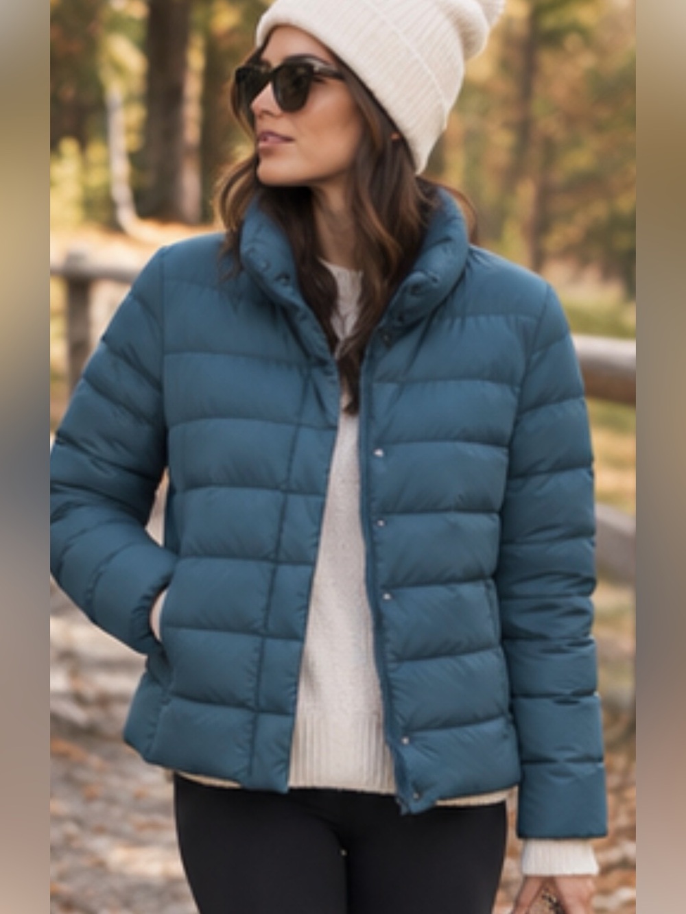 UNIQLO Ultra Light Down Puffer Jacket Women’s Small Teal Blue Packable